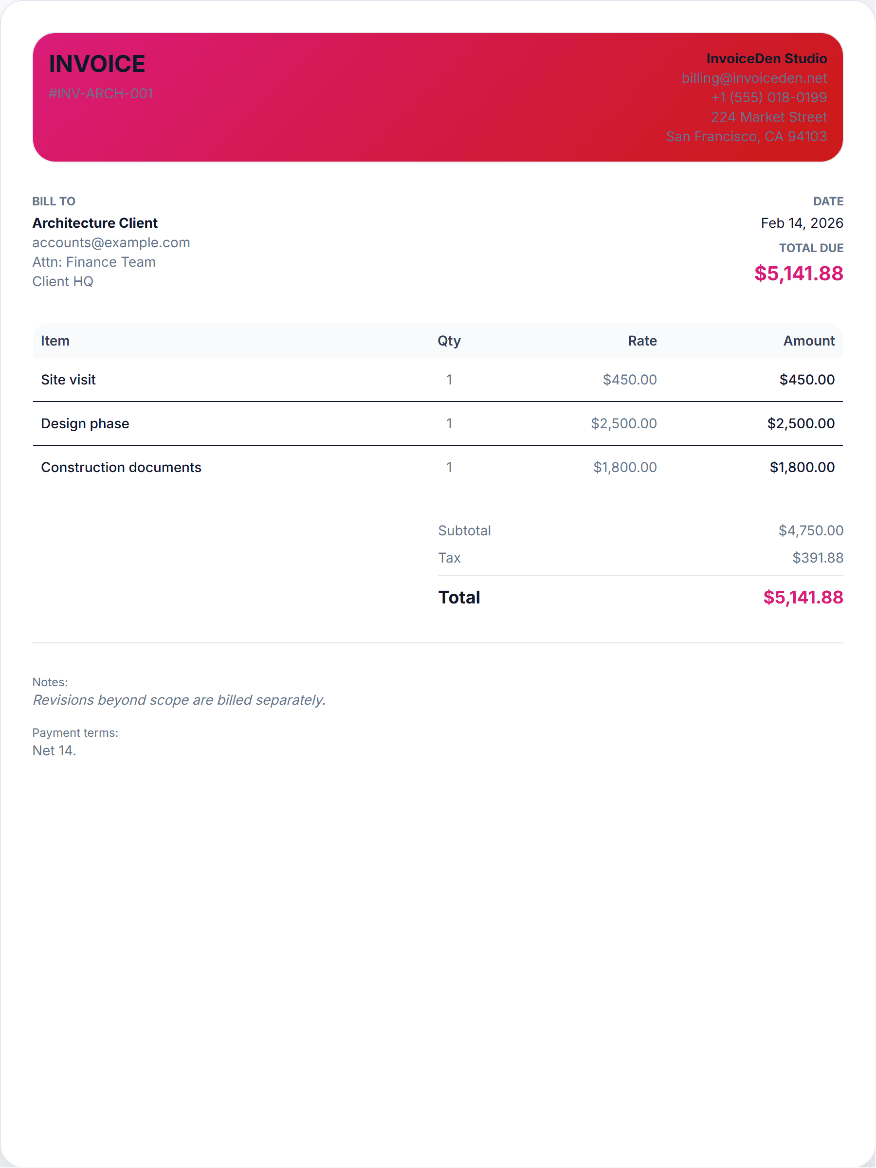 Architecture modern template preview