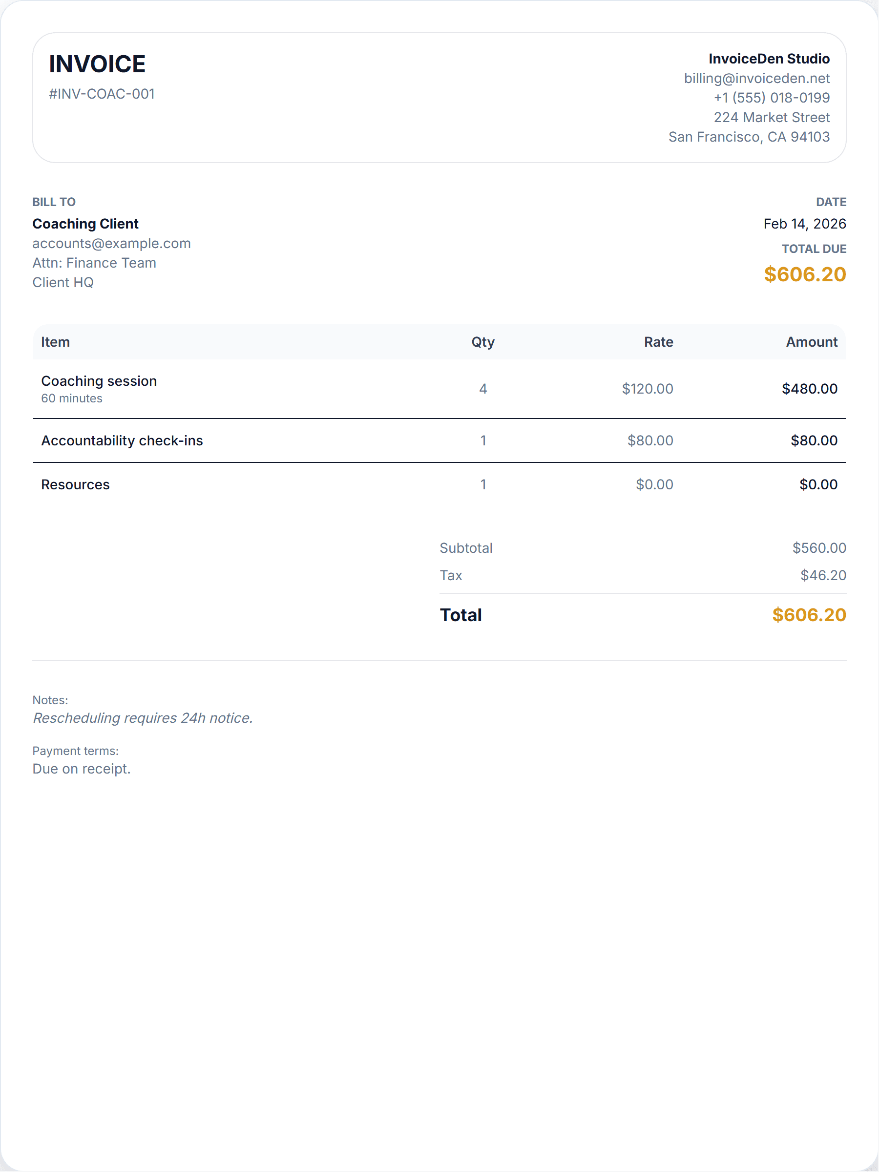 Coaching modern template preview