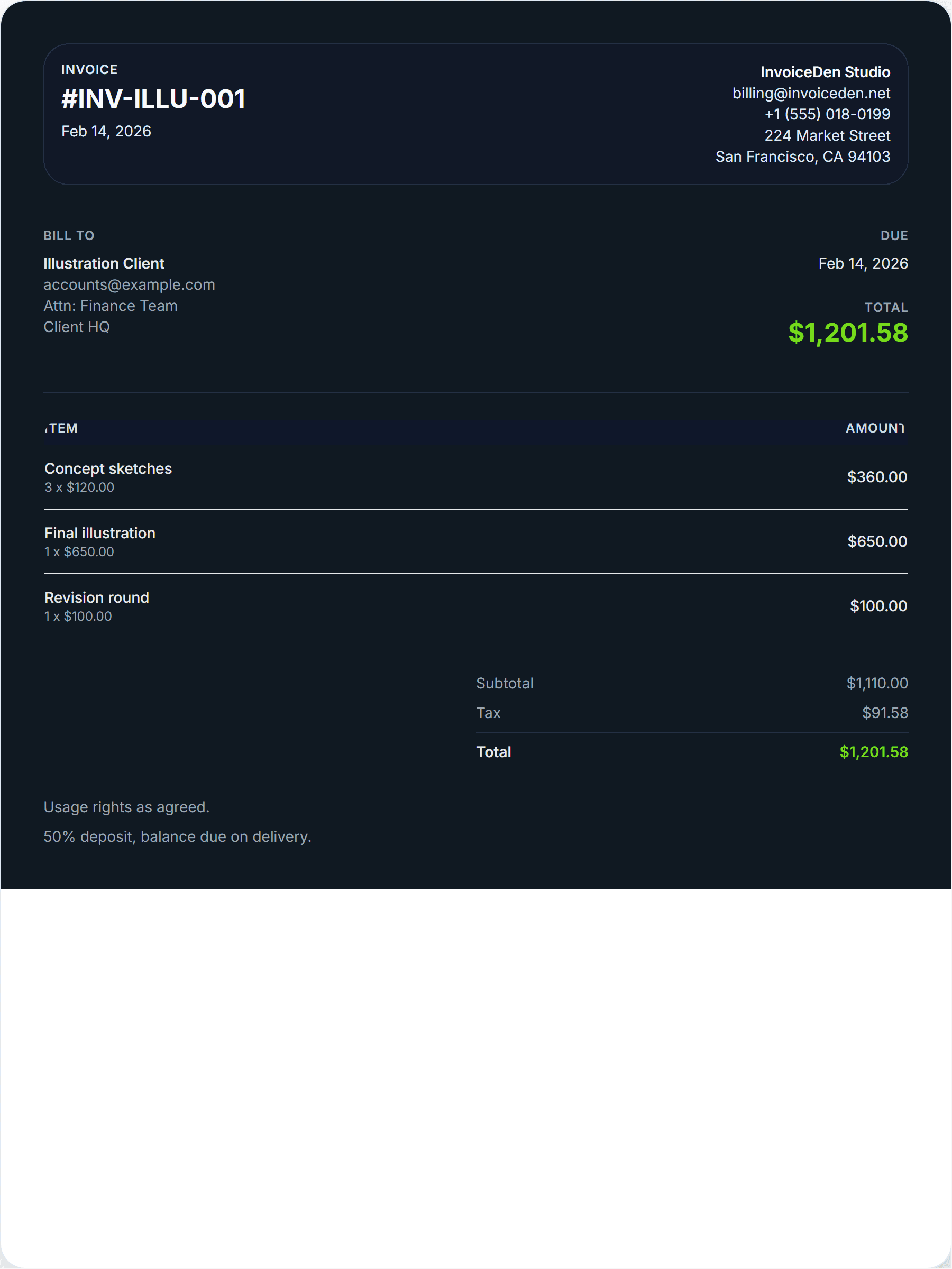 Illustration minimal template preview