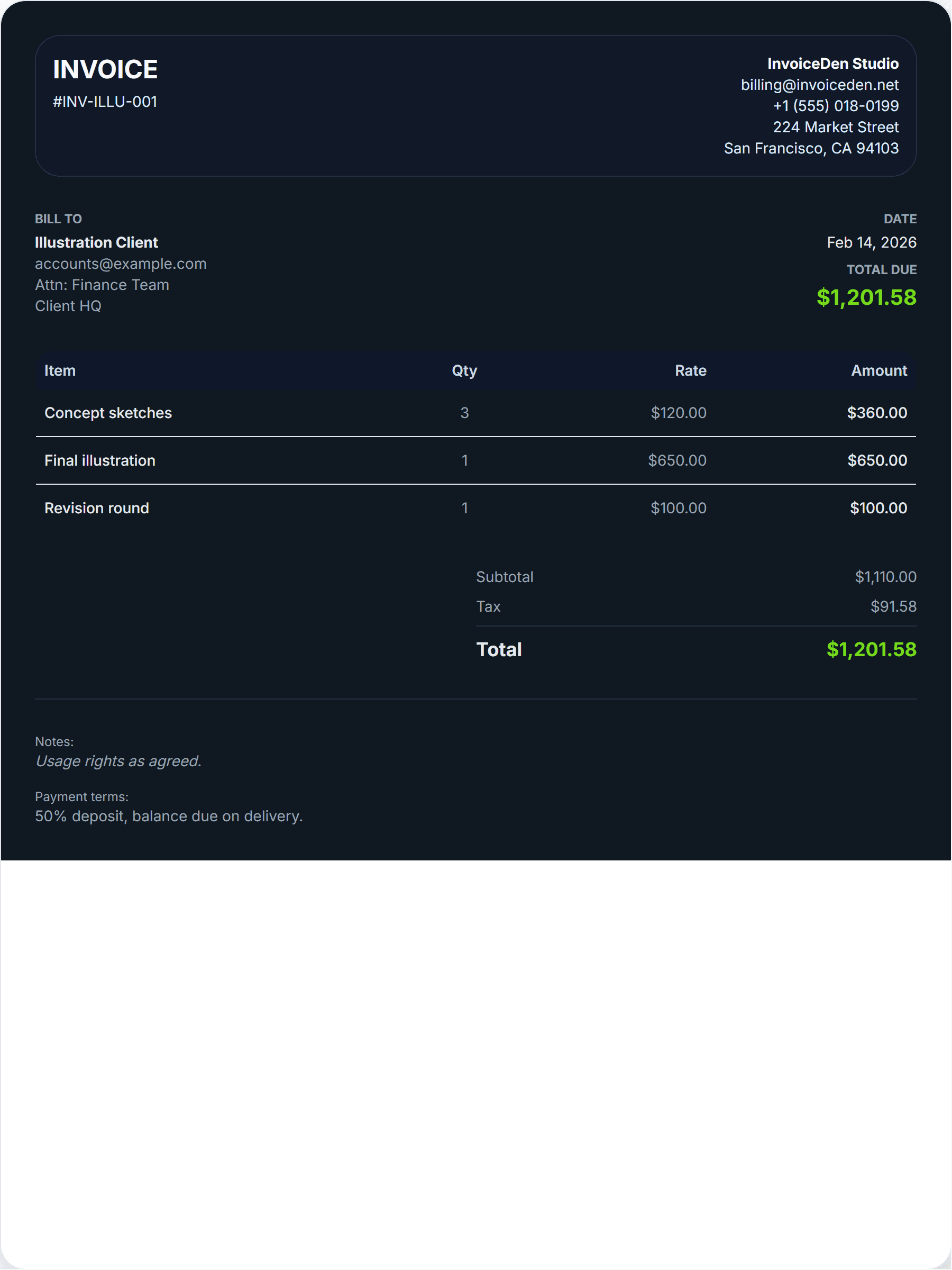Illustration modern template preview