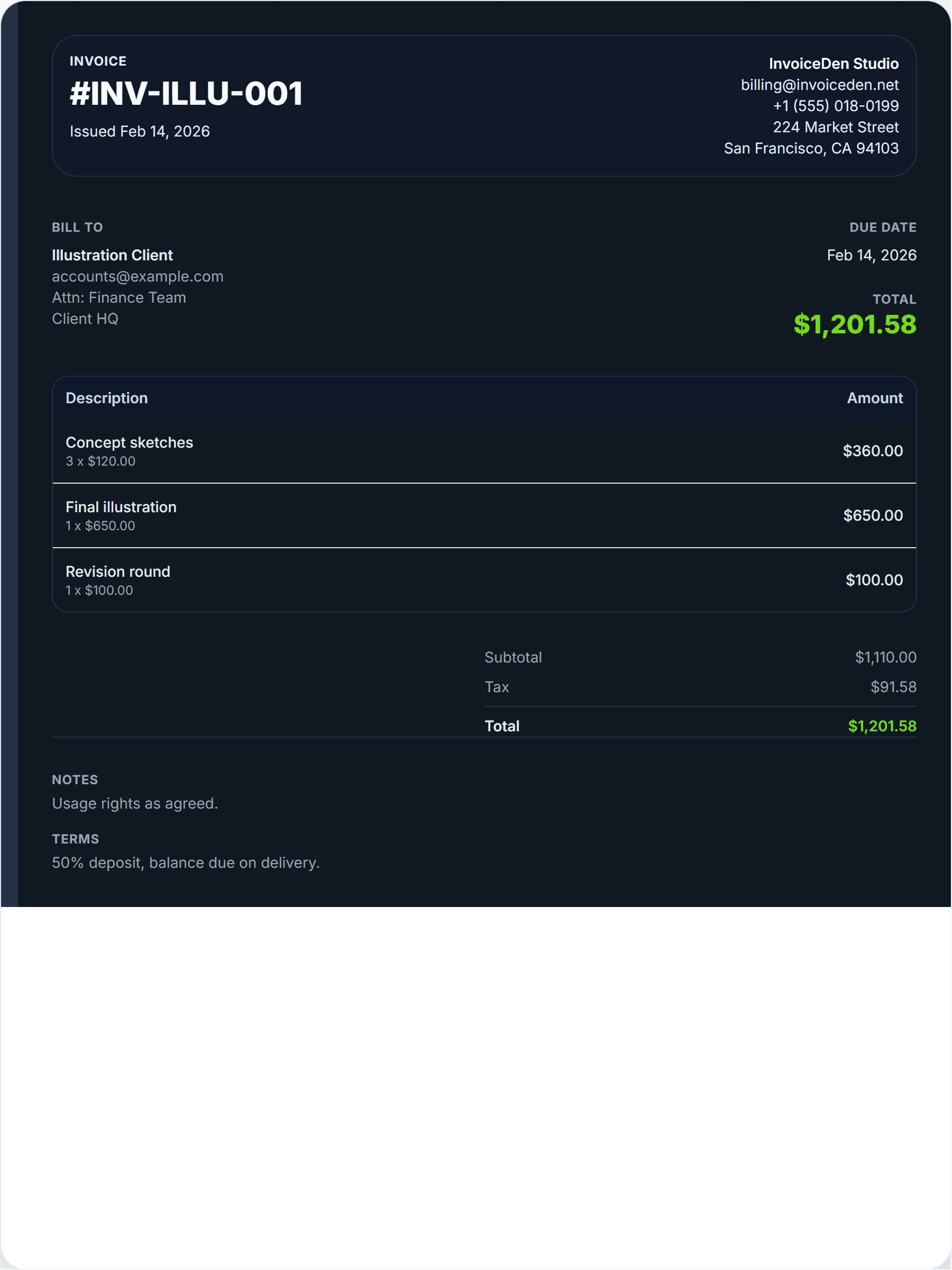 Illustration professional template preview