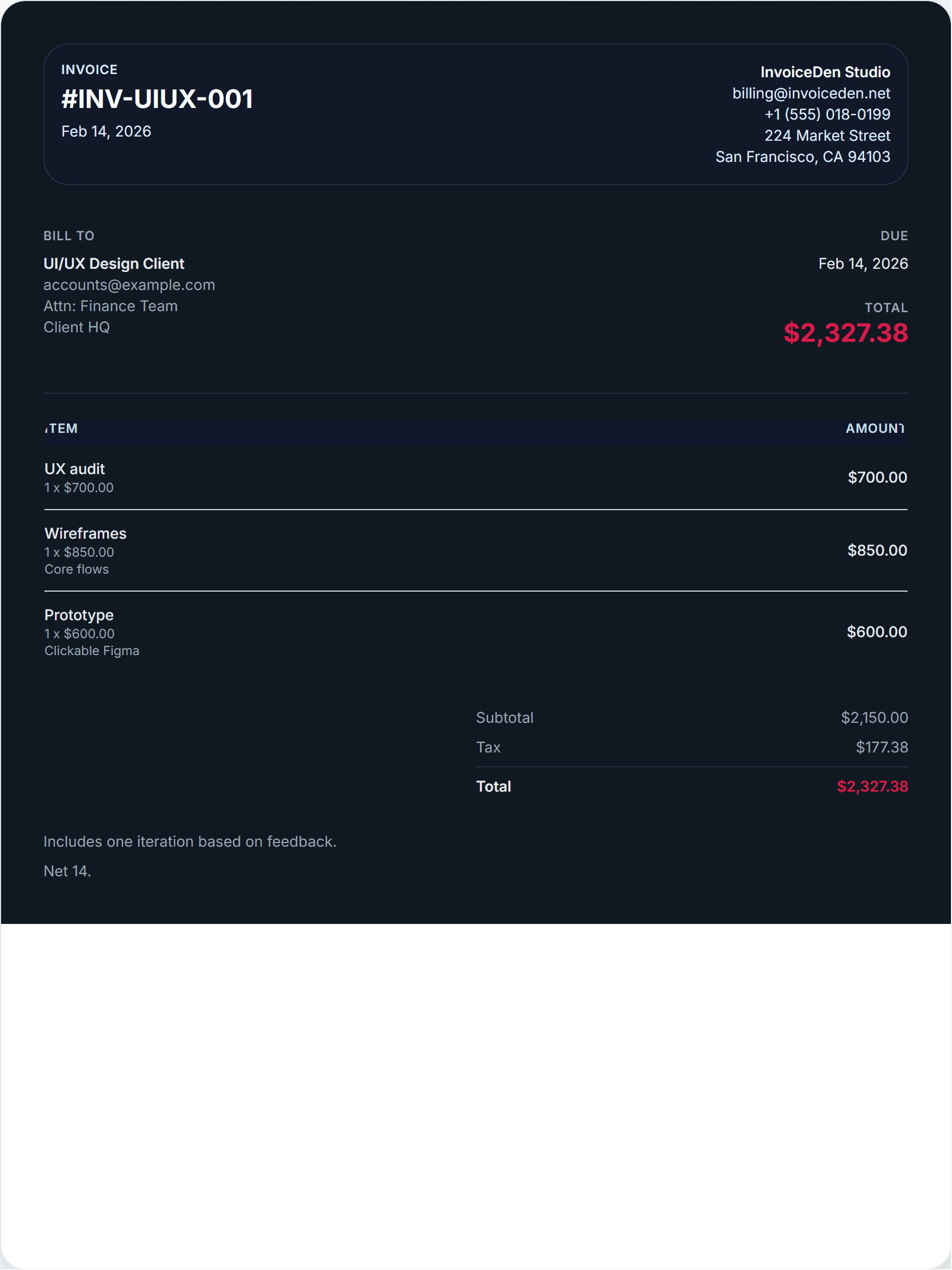 UI/UX Design minimal template preview