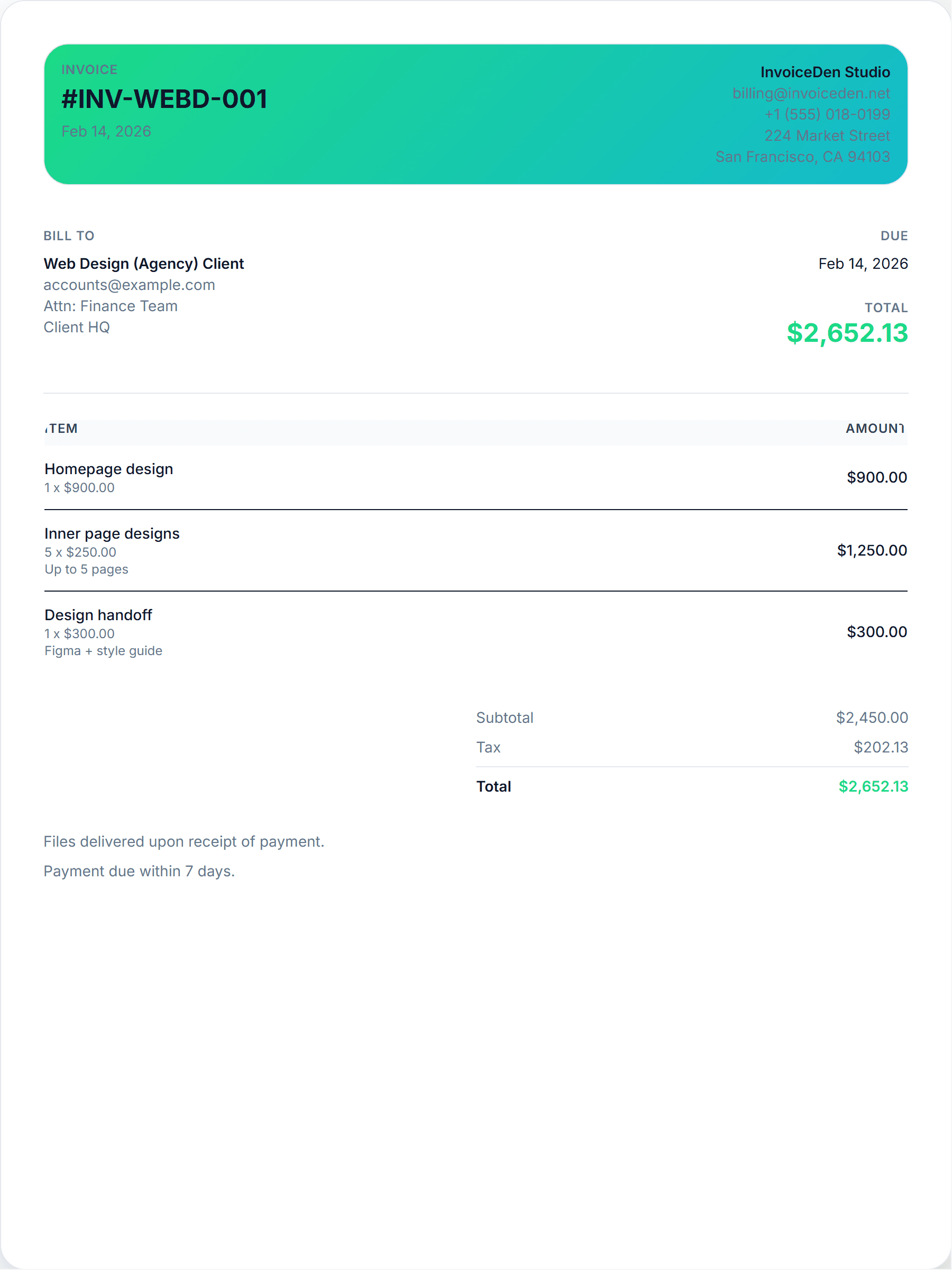 Web Design (Agency) minimal template preview